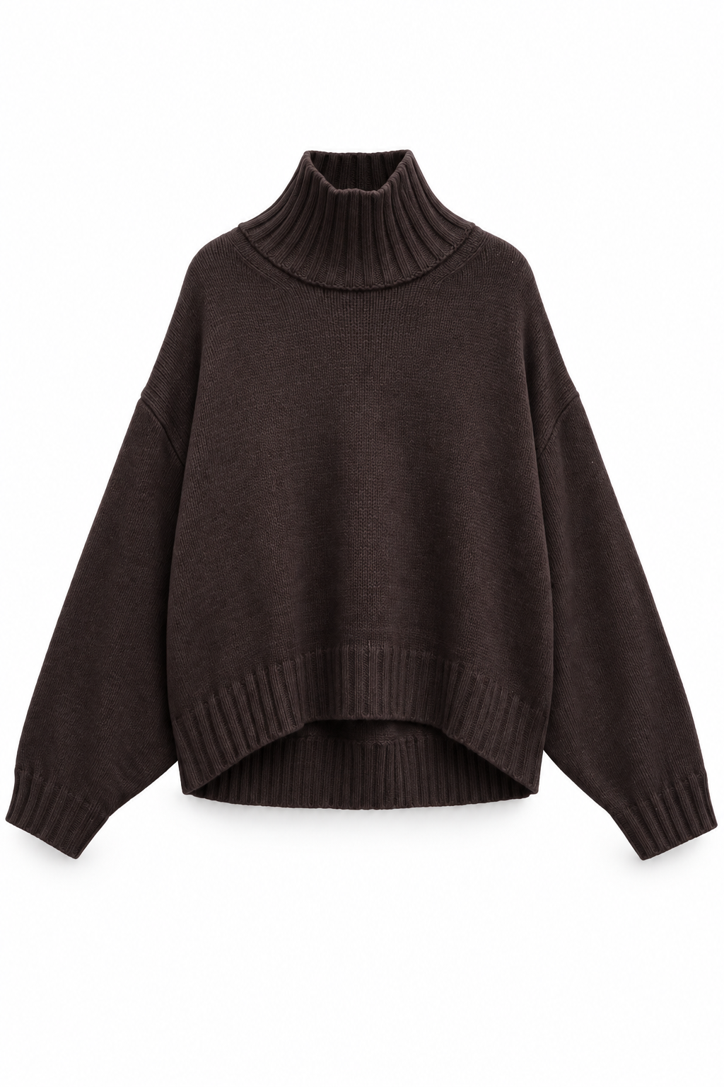 Oversized Turtleneck Knit Sweater