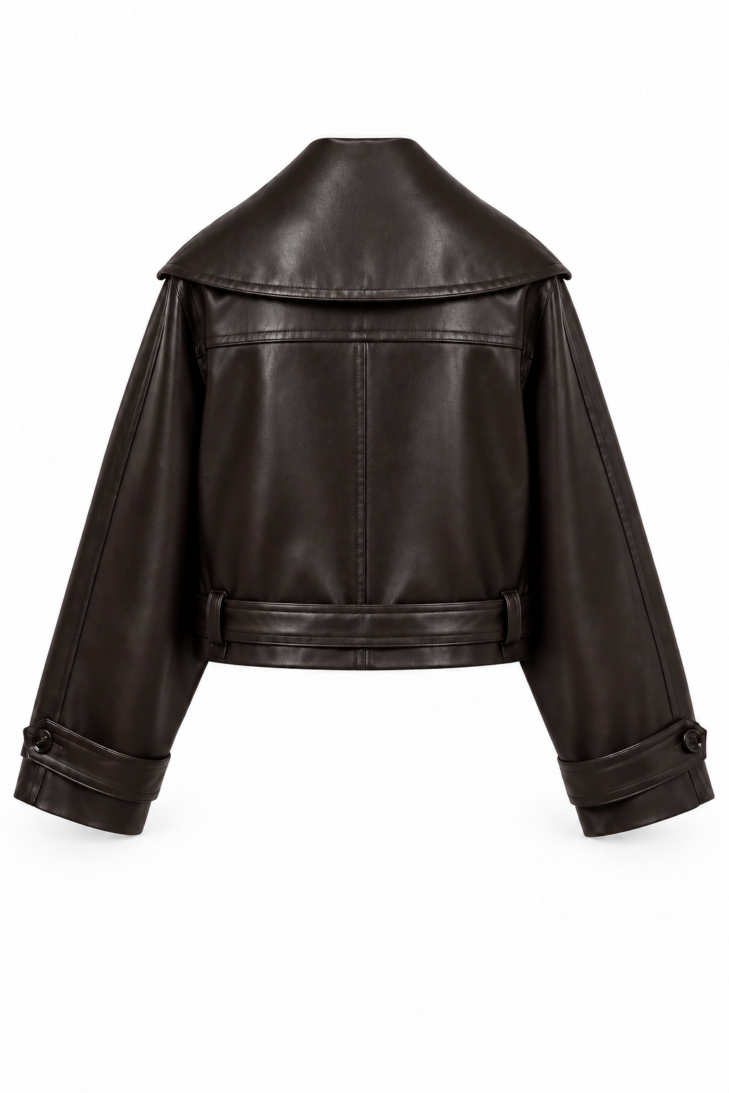 Faux Leather Jacket Button