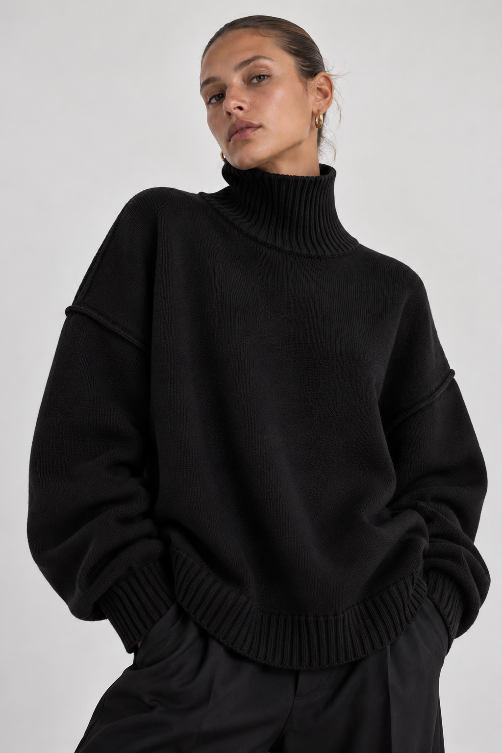 Turtleneck Knit Sweater