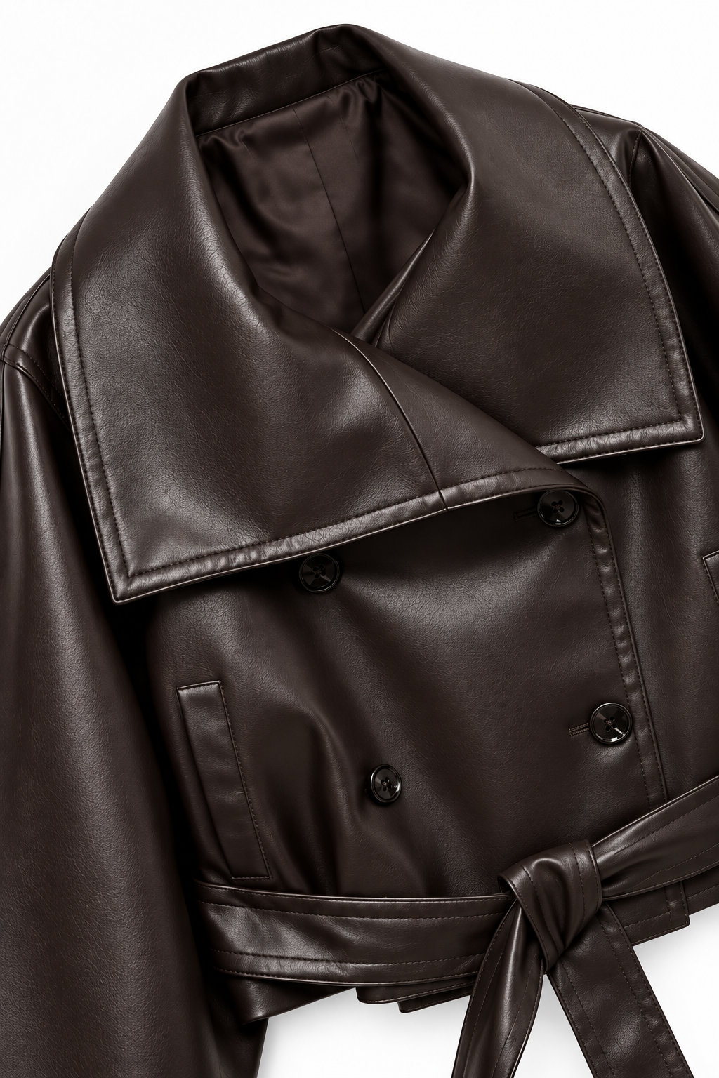 Faux Leather Jacket Button