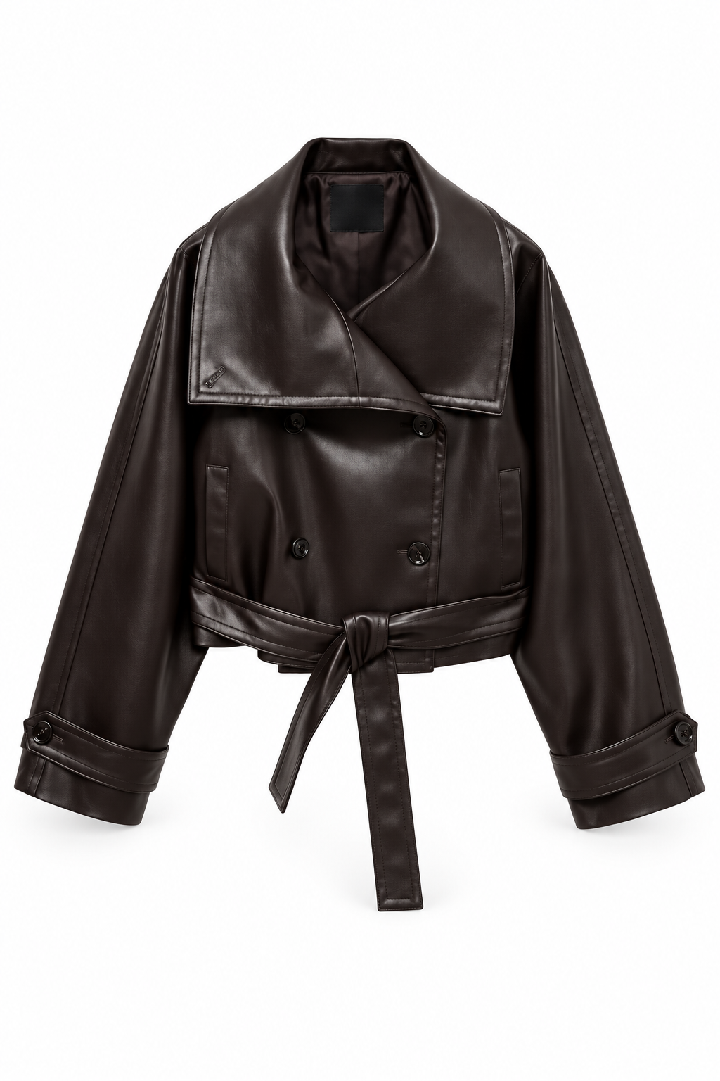Faux Leather Jacket Button