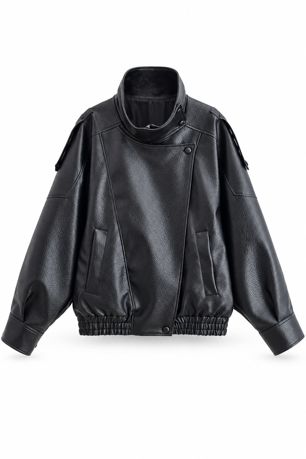 Faux Asymmetrical Leather Jacket