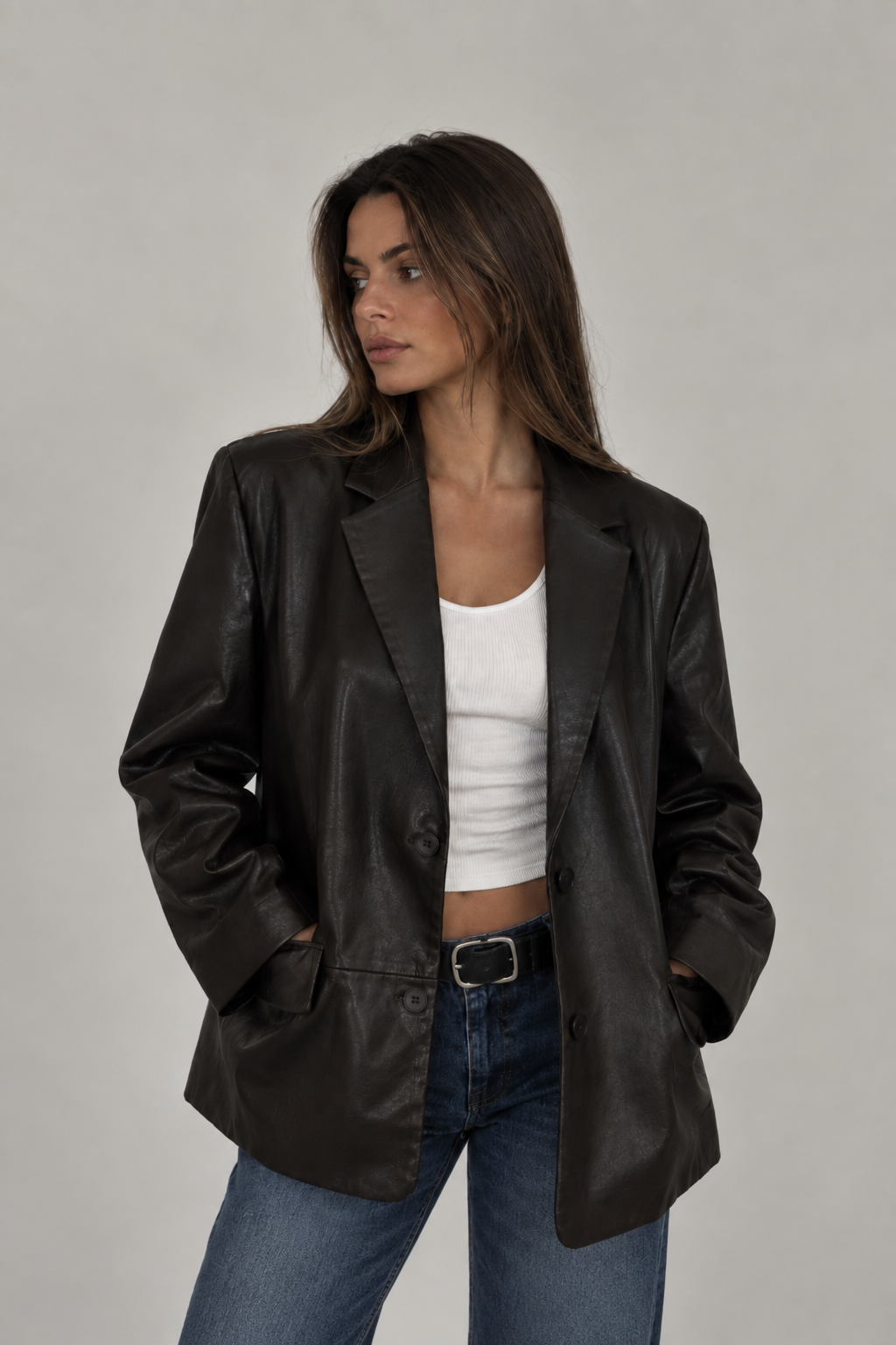 Faux Leather Jacket