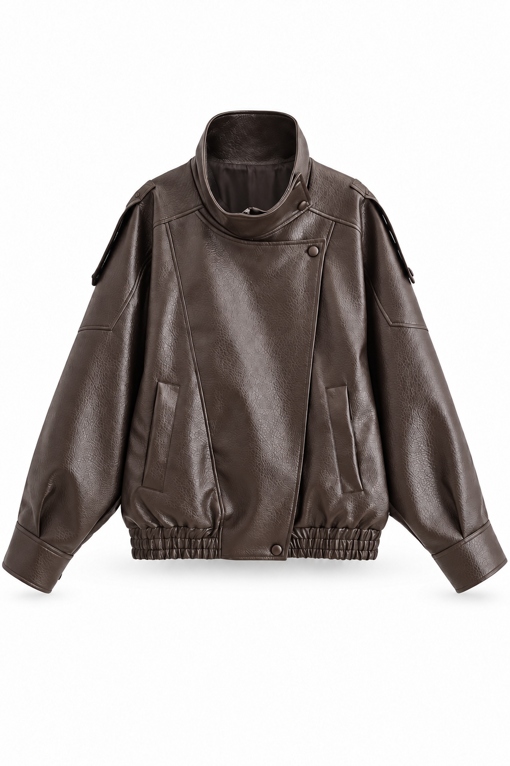 Faux Asymmetrical Leather Jacket