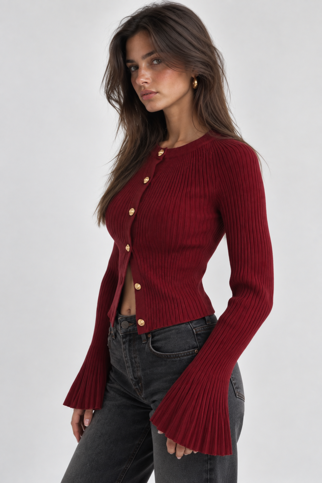 Knitted Button Cardigan